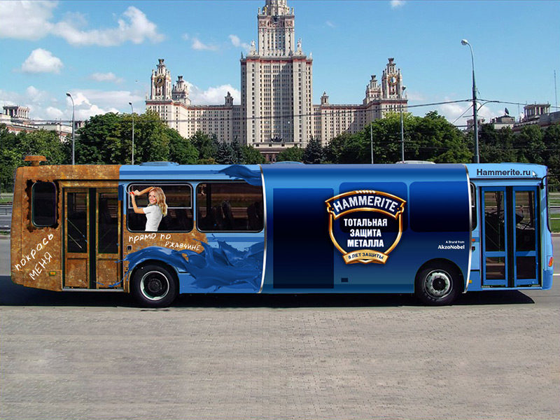 Hammerite Ads on buses